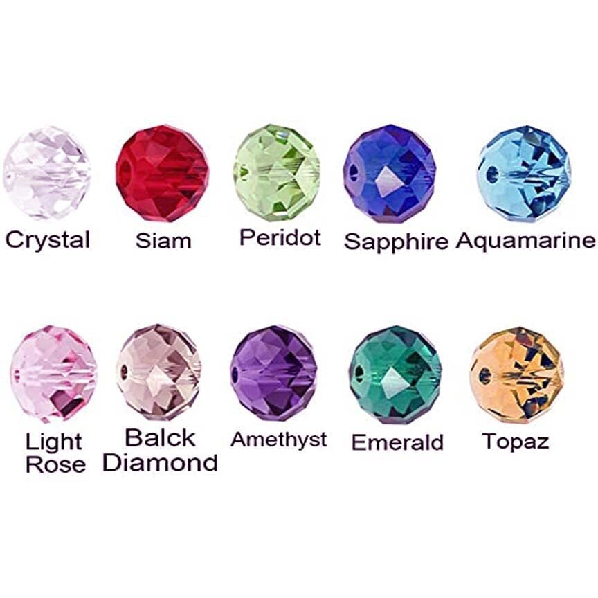 Diy Crafts 25 Pcs, Glass Light Color, 4-10Mm Wholesale Briolette Crystal Glass Beads For Jewelry Making Faceted 5040 Briollete Rondelle Sh(25 Pcs, Glass Light Color)