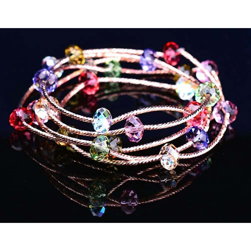 Diy Crafts 25 Pcs, Glass Light Color, 4-10Mm Wholesale Briolette Crystal Glass Beads For Jewelry Making Faceted 5040 Briollete Rondelle Sh(25 Pcs, Glass Light Color)