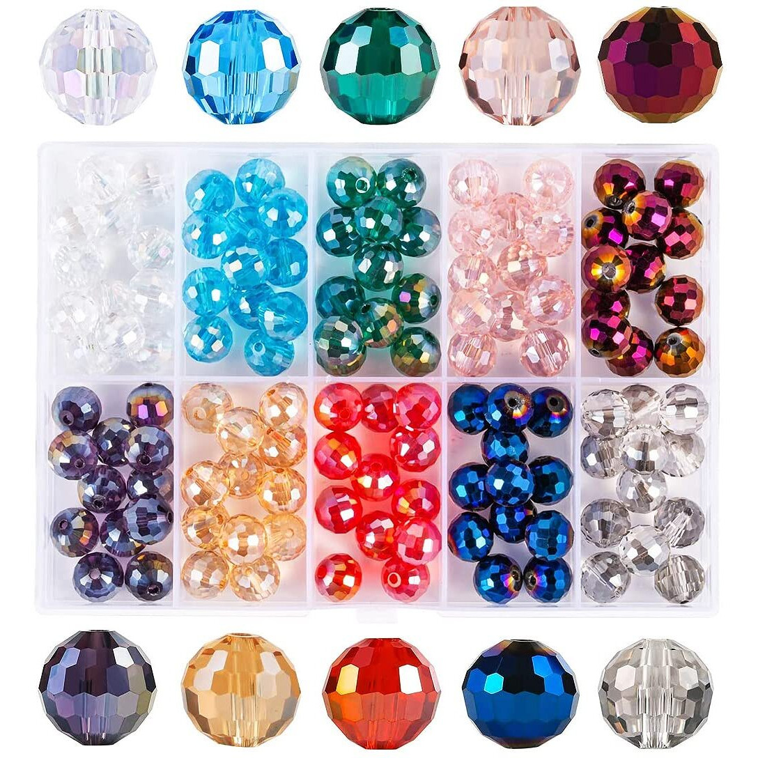 Diy Crafts 100 Grms, As Image, 7Mm X 8Mm As Image Diy Faceted Spacer Beads, Used For Bracelet Necklace Accessories And Jewelry Making Multi Color Glass Material S(100 Grms, As Image)