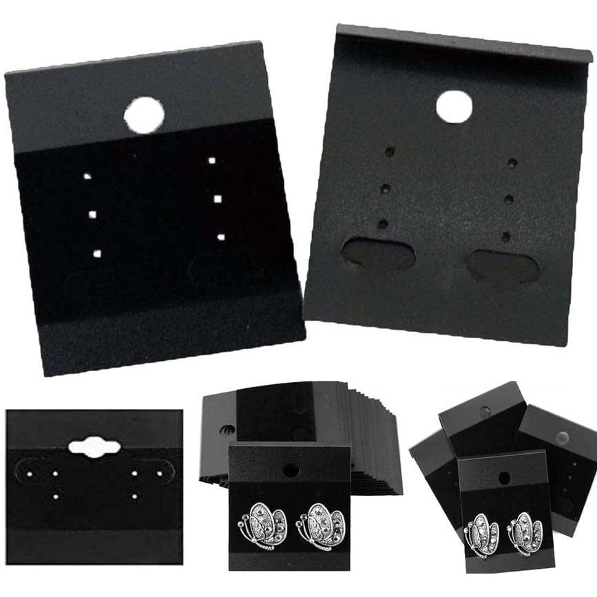 Diy Crafts Pack Of 300 Pcs, Velvet Non Velvet Mix, 1.5 X 1.5 Inch Earring Jewelry Display Hanging Cards Velvet/Plastic Card (Non Velvet) Showcase For Jewelry(Pack Of 300 Pcs, Velvet Non Velvet Mix)