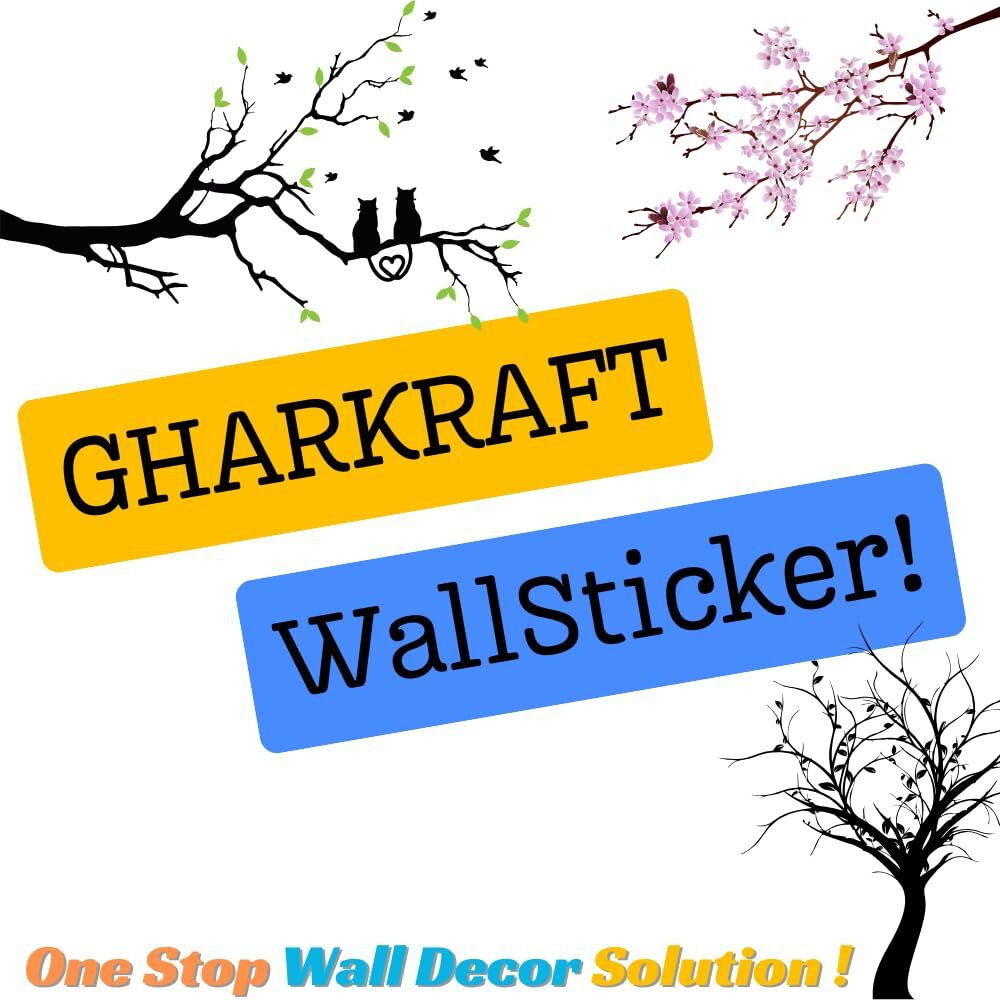 Ghar Kraft Vinyl Self Adhesive Modern Peacock Wall Sticker For Living Room, Bedroom