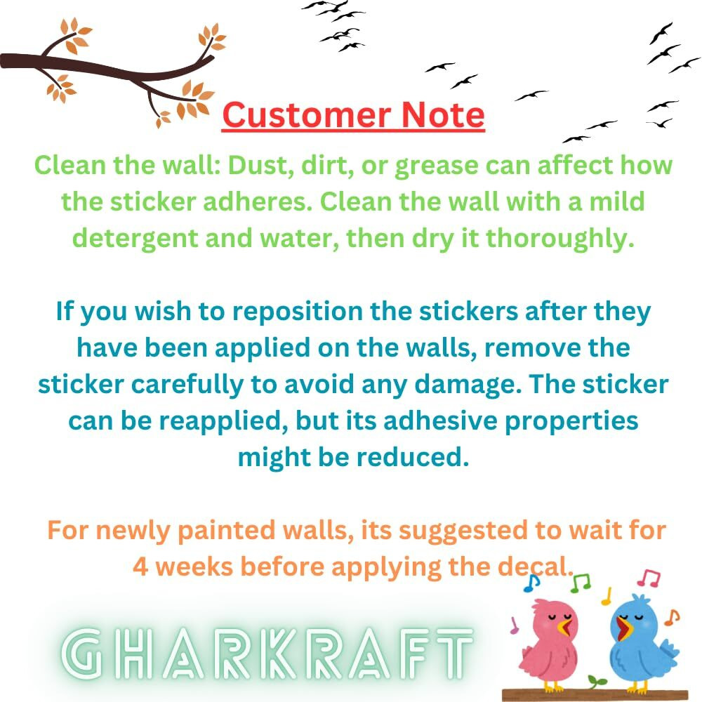 Ghar Kraft Vinyl Self Adhesive Modern Peacock Wall Sticker For Living Room, Bedroom