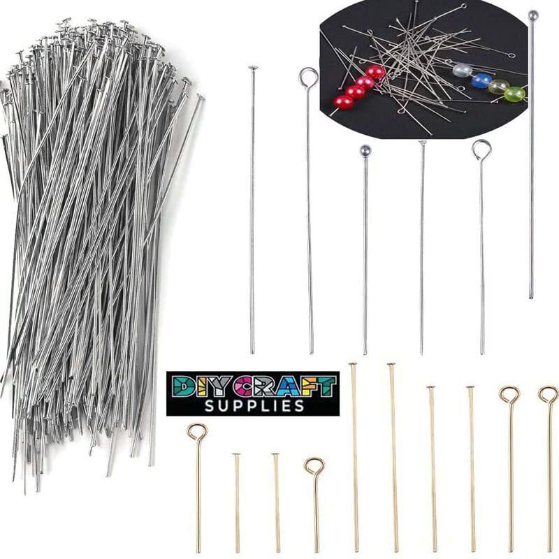 Diy Crafts 600 Gram, Dull Grey Silver, Diy Works Flat Head Pins, Single Pack-Choice X Piece, Silver/Gold (600 Gram, Dull Grey Silver)