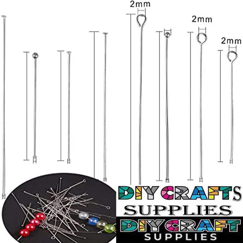 Diy Crafts 600 Gram, Dull Grey Silver, Diy Works Flat Head Pins, Single Pack-Choice X Piece, Silver/Gold (600 Gram, Dull Grey Silver)