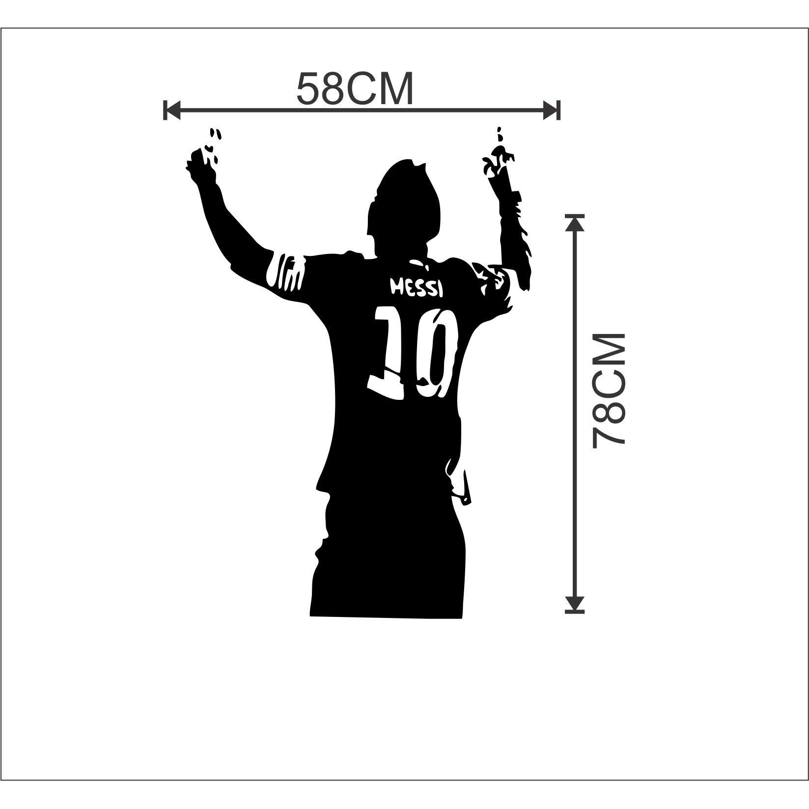 Decals Stock Messi Wall Sticker For Home (Pvc Vinyl Size 78X58Cm)