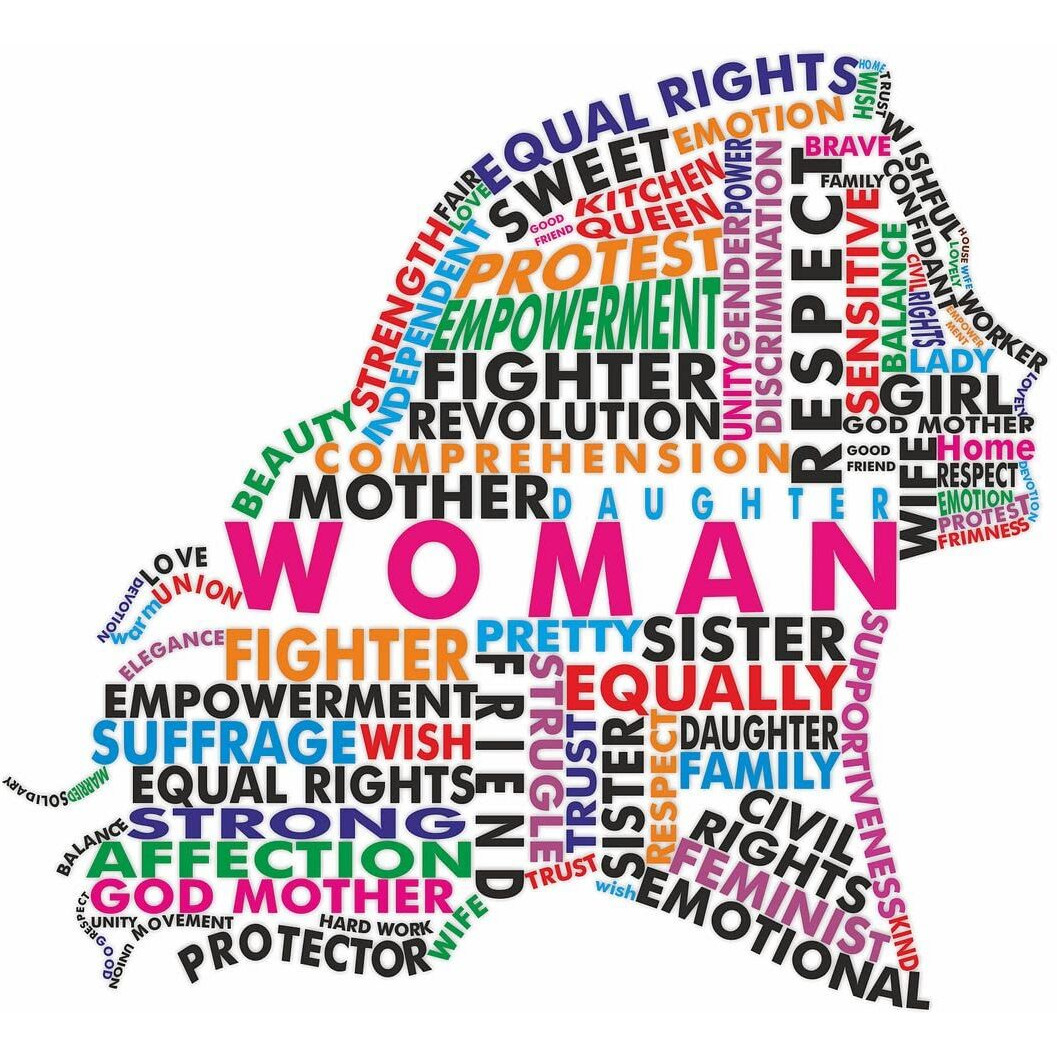 Cvanu Woman Empowerment Typography Vinyl Wall Sticker For Wall Decoration Size(34Inch X 36Inch)_Multicolor_Cv26