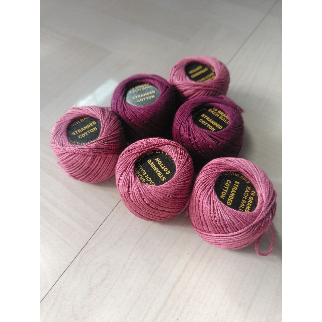 Foliam Crochet Thread Set Of 10 Ball Crochet Cotton Thread Yarn For Knitting And Craft Making (Dark Pink +Purple)