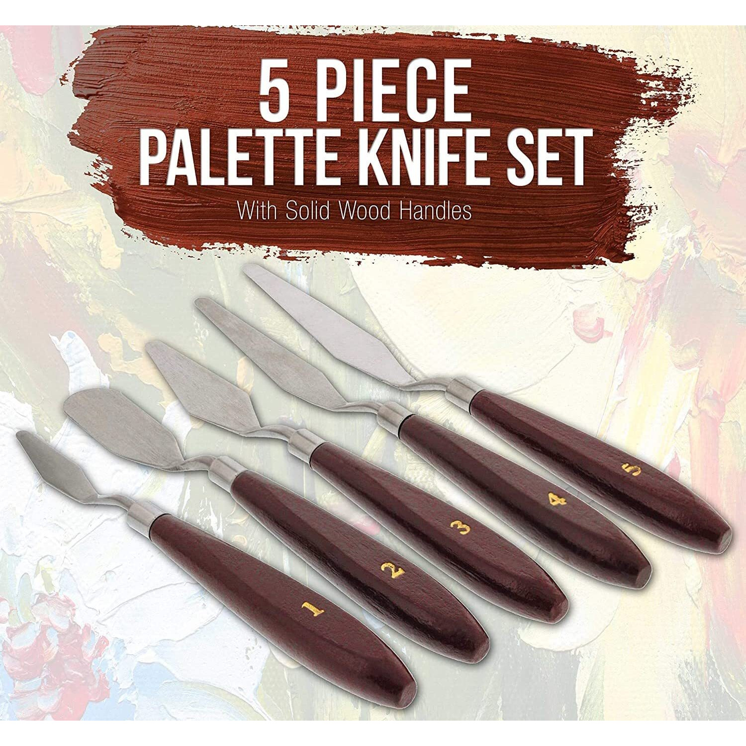 Amazon Brand  Umi Set Of 5 Painting Palette Knives Of Various Sizes And Shapes