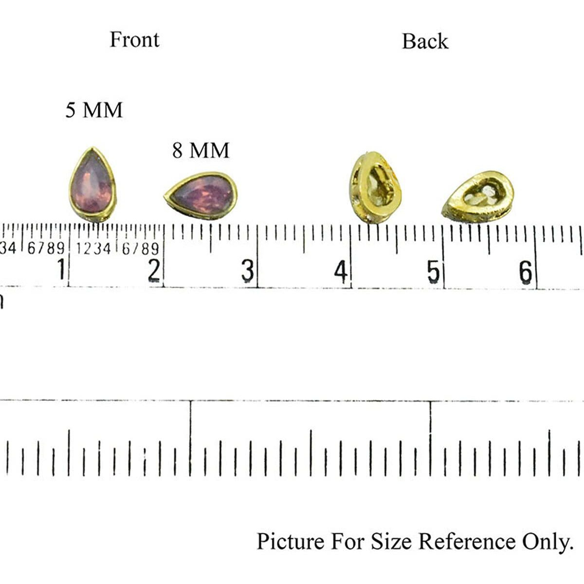 Embroiderymaterial Flatback Sew On Kundan Beads/Rhinestone/Gem Stone For Craft, Embroidery, Jewellery Making, Dresses, Embellishments, Bracelet Making (5X8Mm, Teardrop Shape, Milky White Color, 50 Pieces)