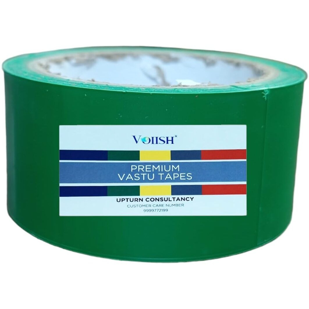 Voiish Tape For Vastu Dosh Remedy/Heavy Duty Vinyl Tape, Vastu Correction For Bathroom And Entrance (Size- 2 Inches) (Green_1Pc)