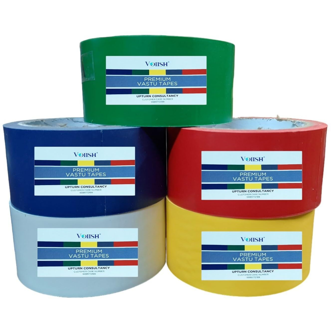Voiish Tape For Vastu Dosh Remedy/Heavy Duty Vinyl Tape, Vastu Correction For Bathroom And Entrance (Size- 2 Inches) (Green_1Pc)
