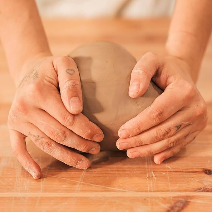 Braintastic Pottery Clay  Air-Dry Clay For Sculpting, Pottery, Art Projects, And Crafts  Ideal For Beginners & Professionals  Perfect For Moulding, Lippan Art, And Ceramic Creations