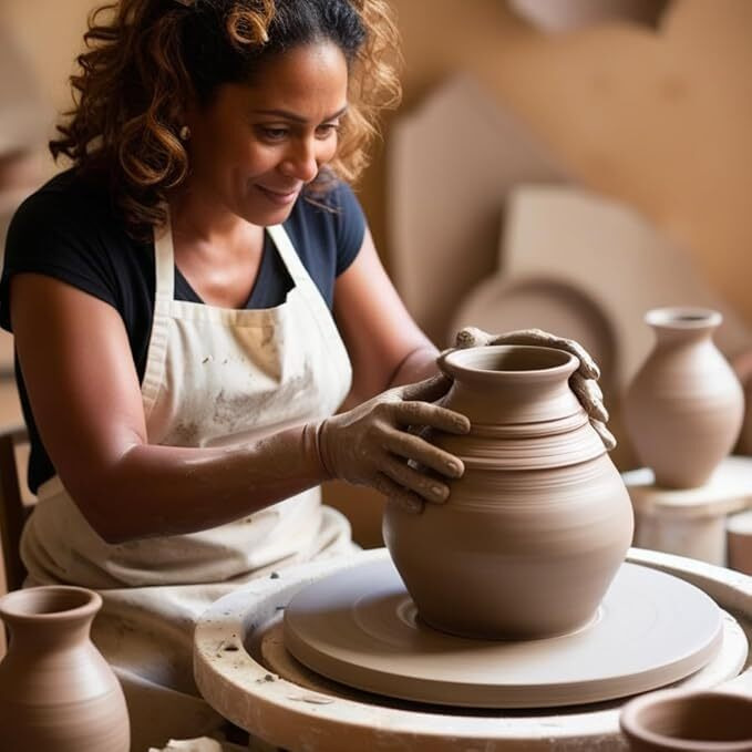 Braintastic Pottery Clay  Air-Dry Clay For Sculpting, Pottery, Art Projects, And Crafts  Ideal For Beginners & Professionals  Perfect For Moulding, Lippan Art, And Ceramic Creations