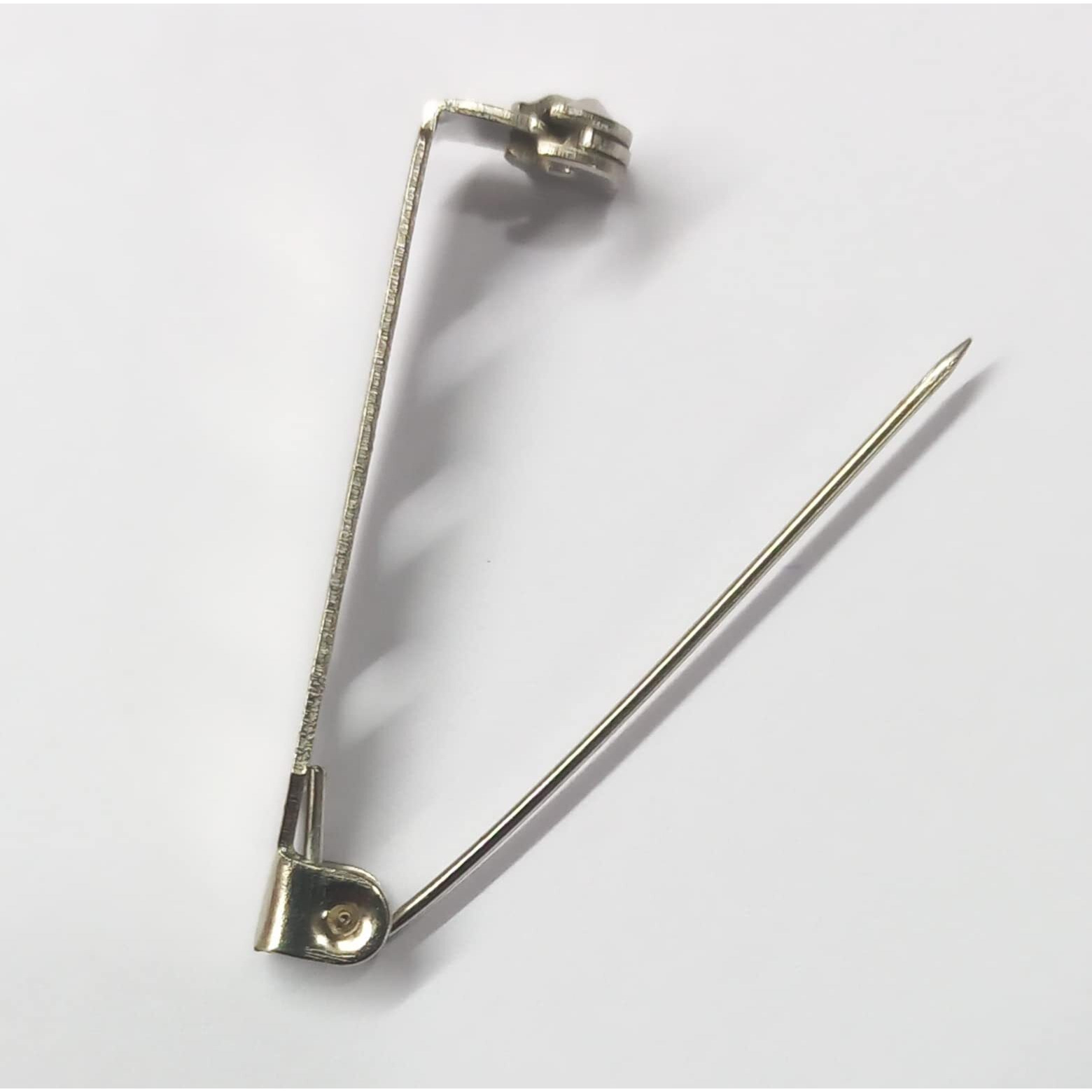 Omx, Brooch Base Back Bar, Badge Holder Finding Safe Metal Locking Pins Backs Safety Clasp Brooch Bar Jewelry Pins For Diy Jewelry Making Supplies Accessories (35Mm, 50 Pc Pack, Silver)