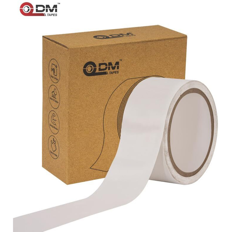 Dm Tapes Vastu Color Floor Tapes | Vastu Correction - For Wc Toilet, Kitchen And Home Entrance | Vastu Tape Remedy (2 Inch  15 Mtr) White