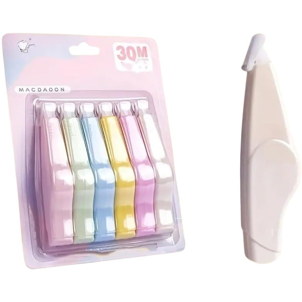 Mayatra's Kawaii Correction Tape, 6Pcs Large Capacity Morandi Color Correction Tape - Perfect For School Students Office Home Supplies (Pack Of 6)(Multicolor)