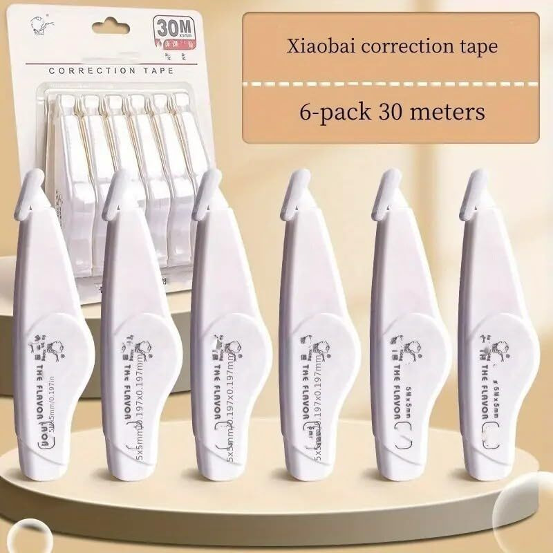 Mayatra's Kawaii Correction Tape, 6Pcs Large Capacity Morandi Color Correction Tape - Perfect For School Students Office Home Supplies (Pack Of 6)(Multicolor)