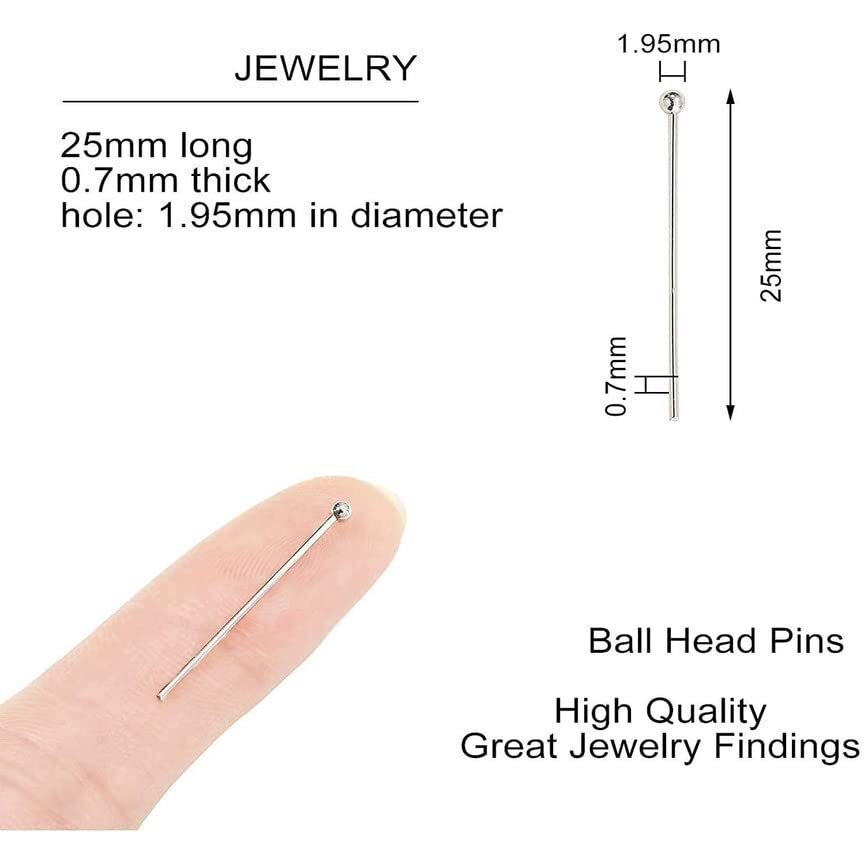 Diy Crafts 10 Gram, Grey Black Silver, Jewelry Approx 304 Steel Ball Head Pins Find (10 Gram, Grey Black Silver)