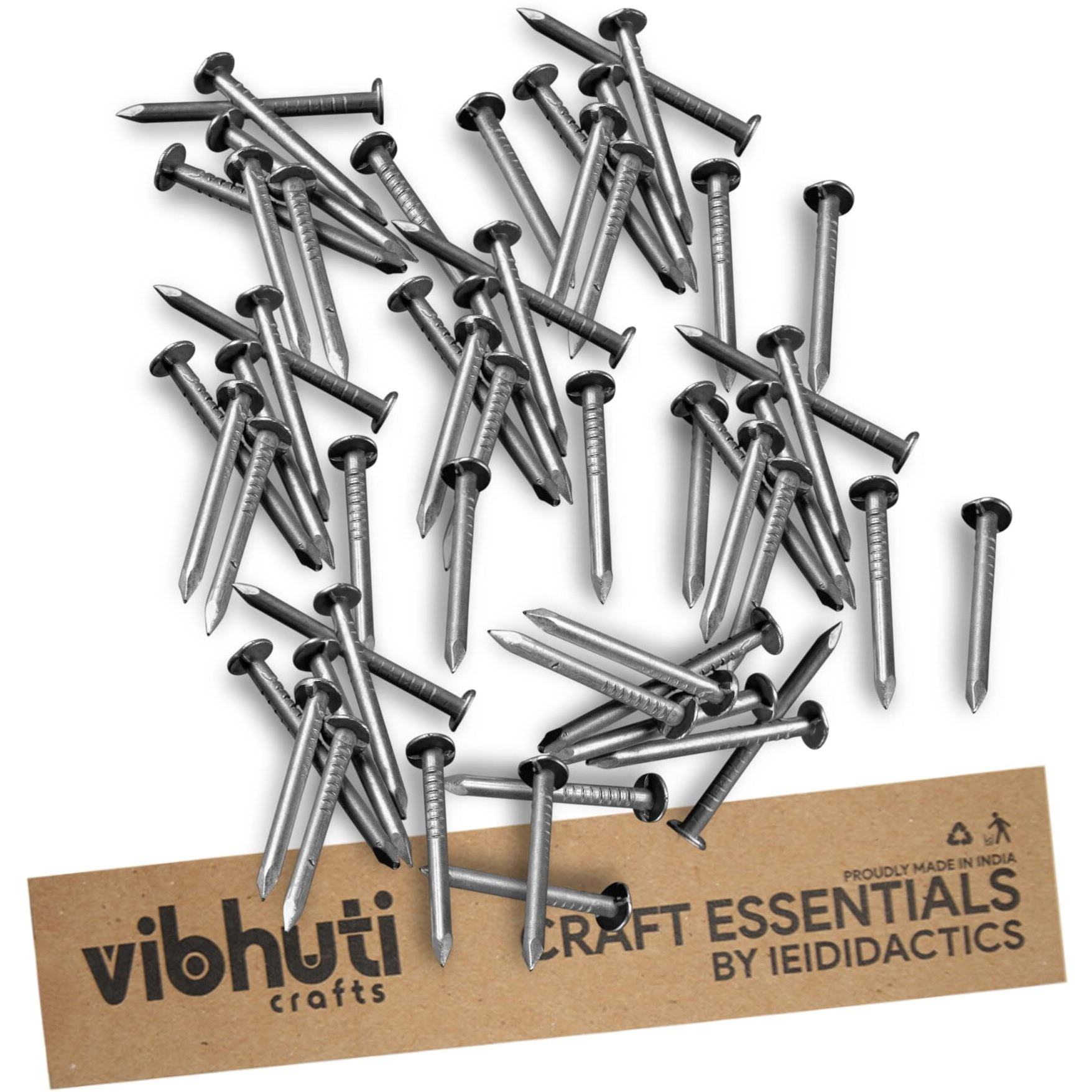 Ieididactics Vibhuti Crafts String Art Nails 200 Pcs - Perfect For String Art Projects - Craft Nails For Creative Diy Designs