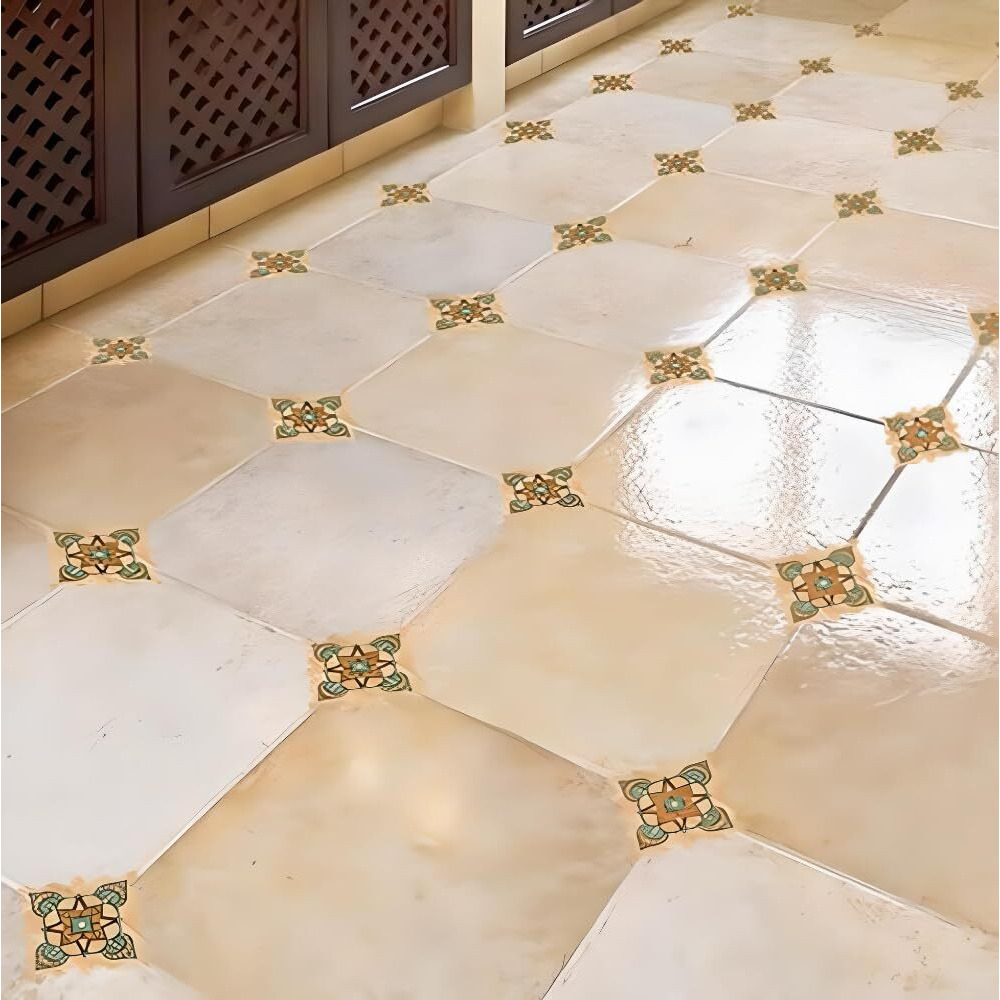 Jaamso Royals 15 Cmpcs Ceramic Tile Stickers Waterproof Floor, Kitchen Wall Sticker (30 Cm X 45 Cm), Self-Adhesive