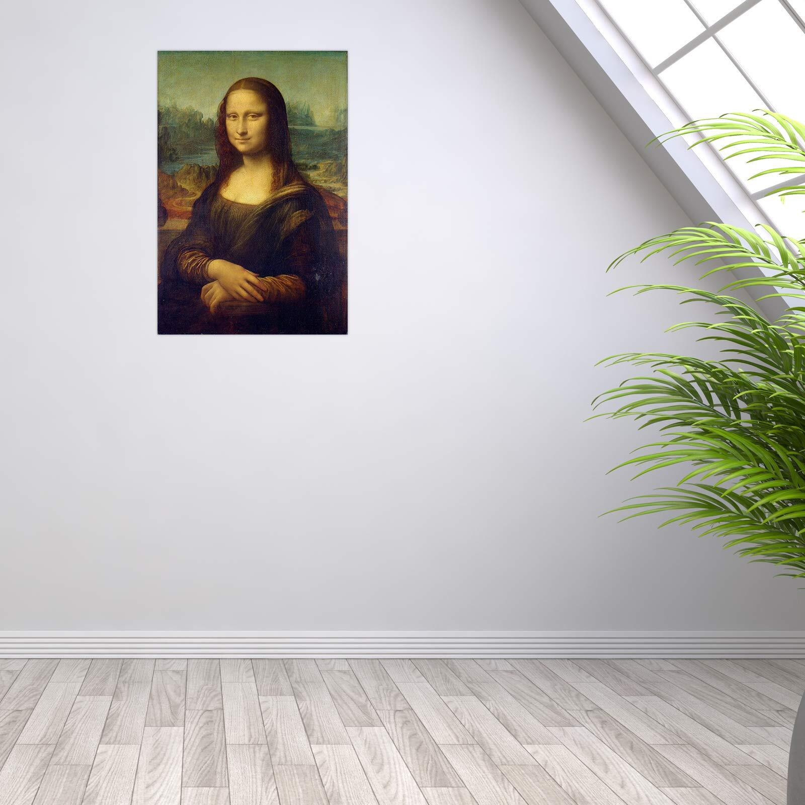 Printelligent Vintage Monalisa Canvas Unframed Wall Art Paintings (12X18-Inches, Multicolour)