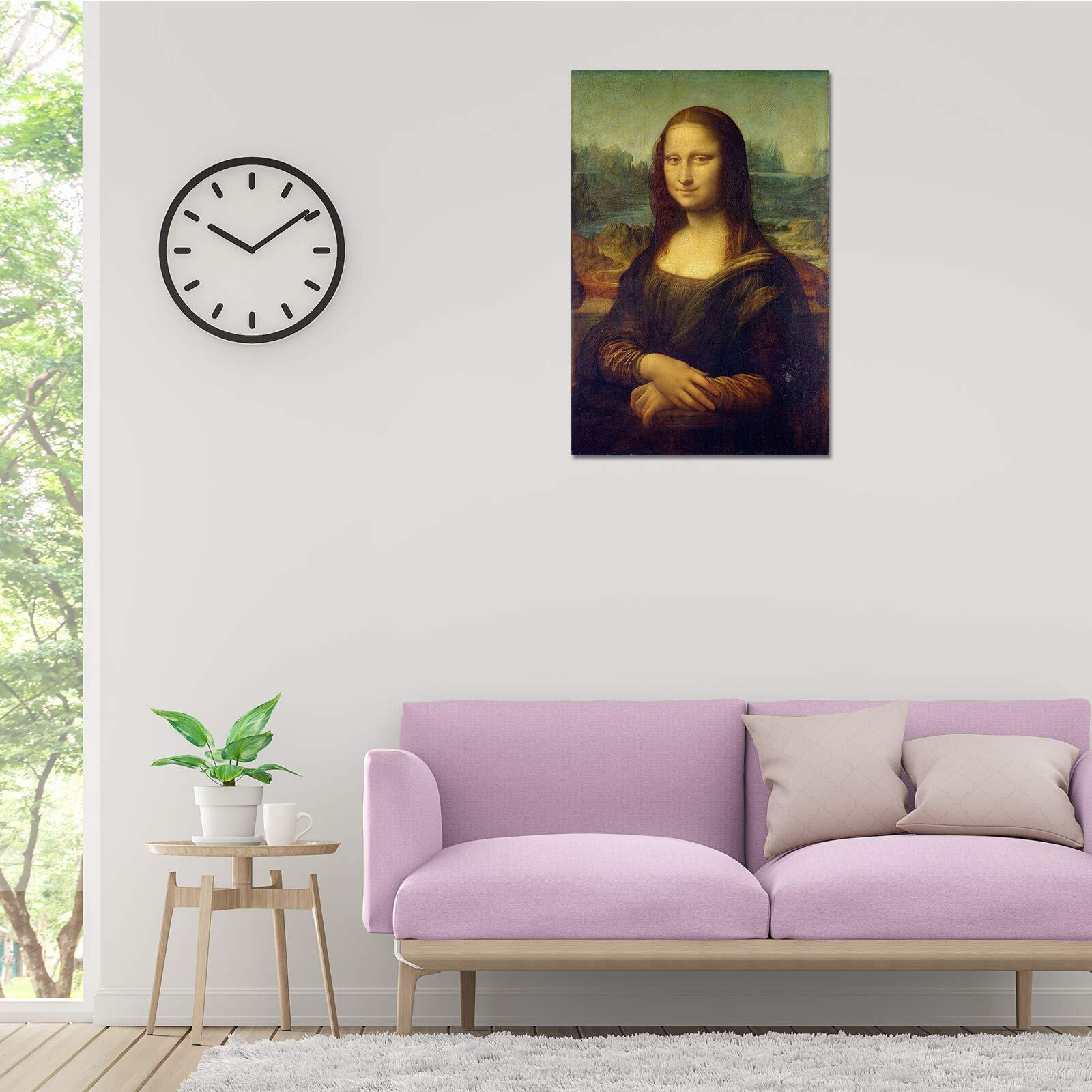 Printelligent Vintage Monalisa Canvas Unframed Wall Art Paintings (12X18-Inches, Multicolour)