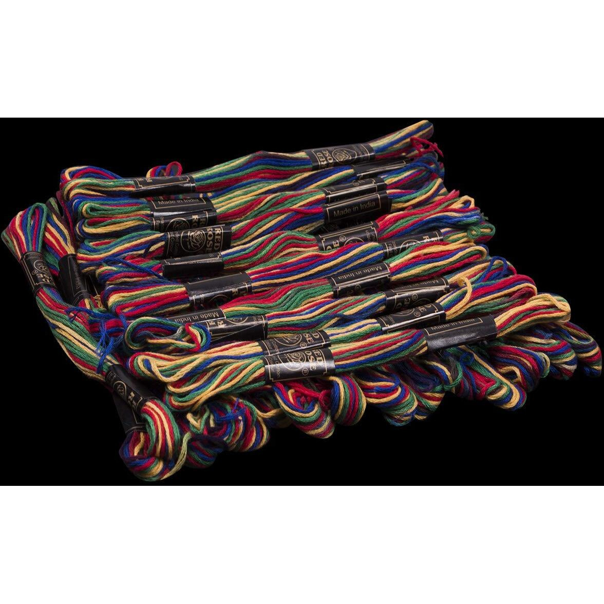 Rsp Quality Bit Hand Embroidered Cotton Thread Skeins Set For Craft & Projects (Multicolor, Pack Of 50)