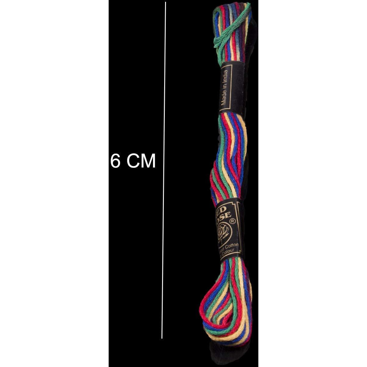 Rsp Quality Bit Hand Embroidered Cotton Thread Skeins Set For Craft & Projects (Multicolor, Pack Of 50)