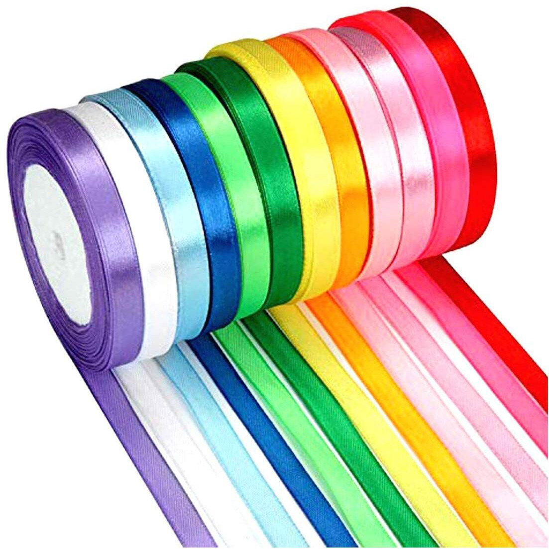 Diy Crafts Shade No  42, 10Mm 3/8" Inch 50 Yards, Polyester Ribbon For Floral Arrangement, Bouquet, Big Diy Artwork Projects | No Fading Woven Ribbon (Shade No  42, 10Mm 3/8" Inch 50 Yards)