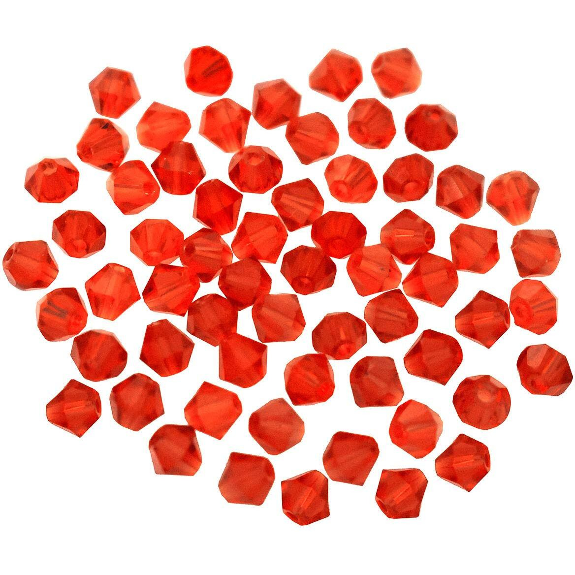 Embroiderymaterial Crystal Beads For Craft And Jewellery Making (Light Siam Color, 288 Pieces)