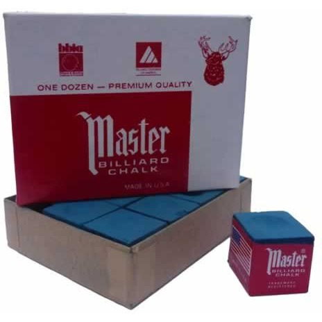 Laxmi Ganesh Billiard Master Blue Chalk For Snooker And Pool Cues 12 Piece