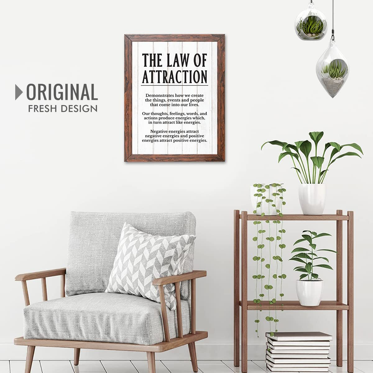 Chaka Chaundh - Law Of Attraction Quotes Wall Frames Decor - Law Of Attraction Framed Posters Wall Decoration Item  (11 X 14 Inches)