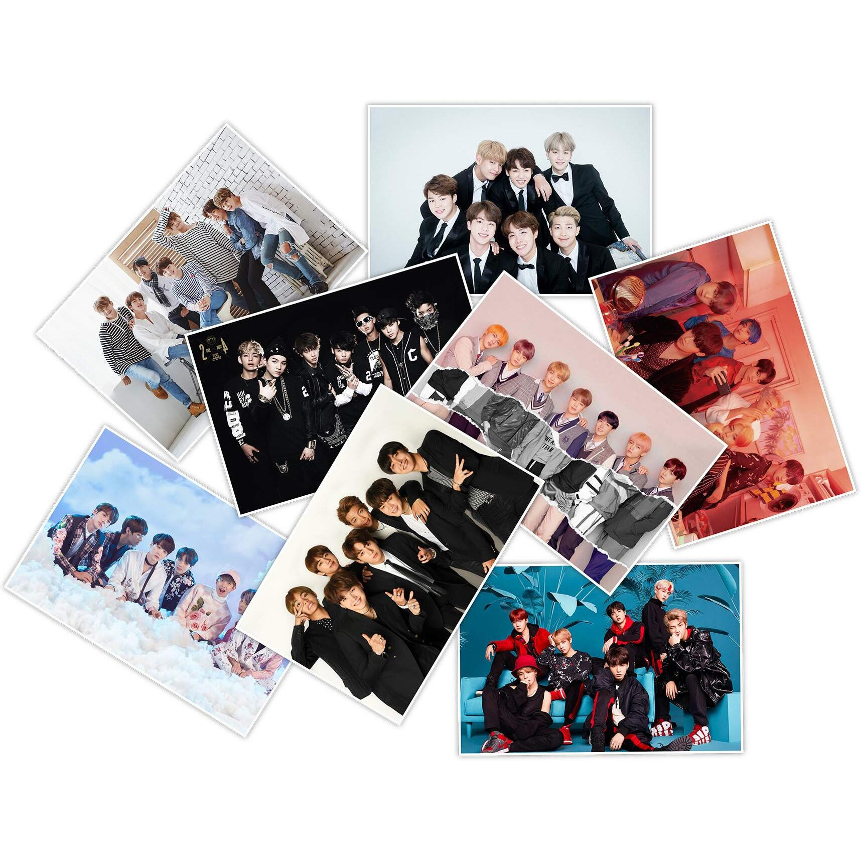 Printnet Paper Bts Posters, Multicolour, Printed, Medium - 8 X 12 Inches