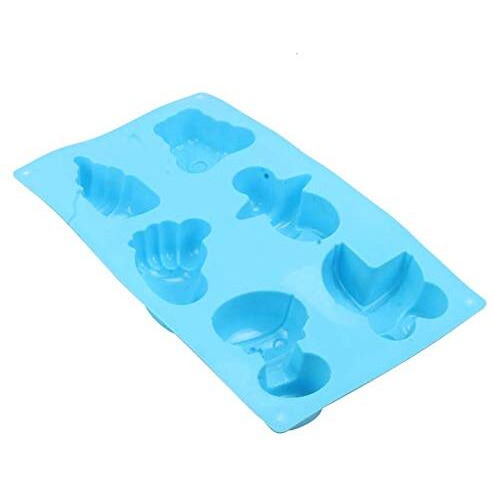 Klassic Silicone Mould Tray/Baby Products Design Cake Mould/Soap Making Mould Tray (Assorted, Pack Of 1), Blue, Standard Size (Kl-Silbabyblu)