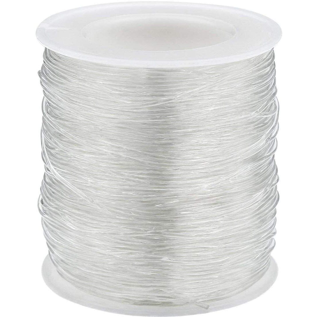 Diy Crafts Pack Of 1 Roll, Beading Cords & Threads, Roll Stretchy Roll White Elastic Clear Beading Thread Stretch Polyester String Cord (60 Meters(Pack Of 1 Roll, Beading Cords & Threads)