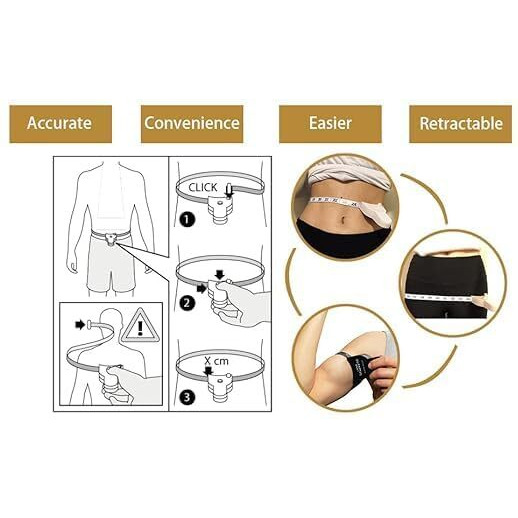 Scholazs Body Measuring Tape Retractable Inch Tape Lock Pin And Push Button 150Cm Tape Measure Measurement For Body Fat Weight Loss Sewing Tape Tailor Tape (Multicolor)