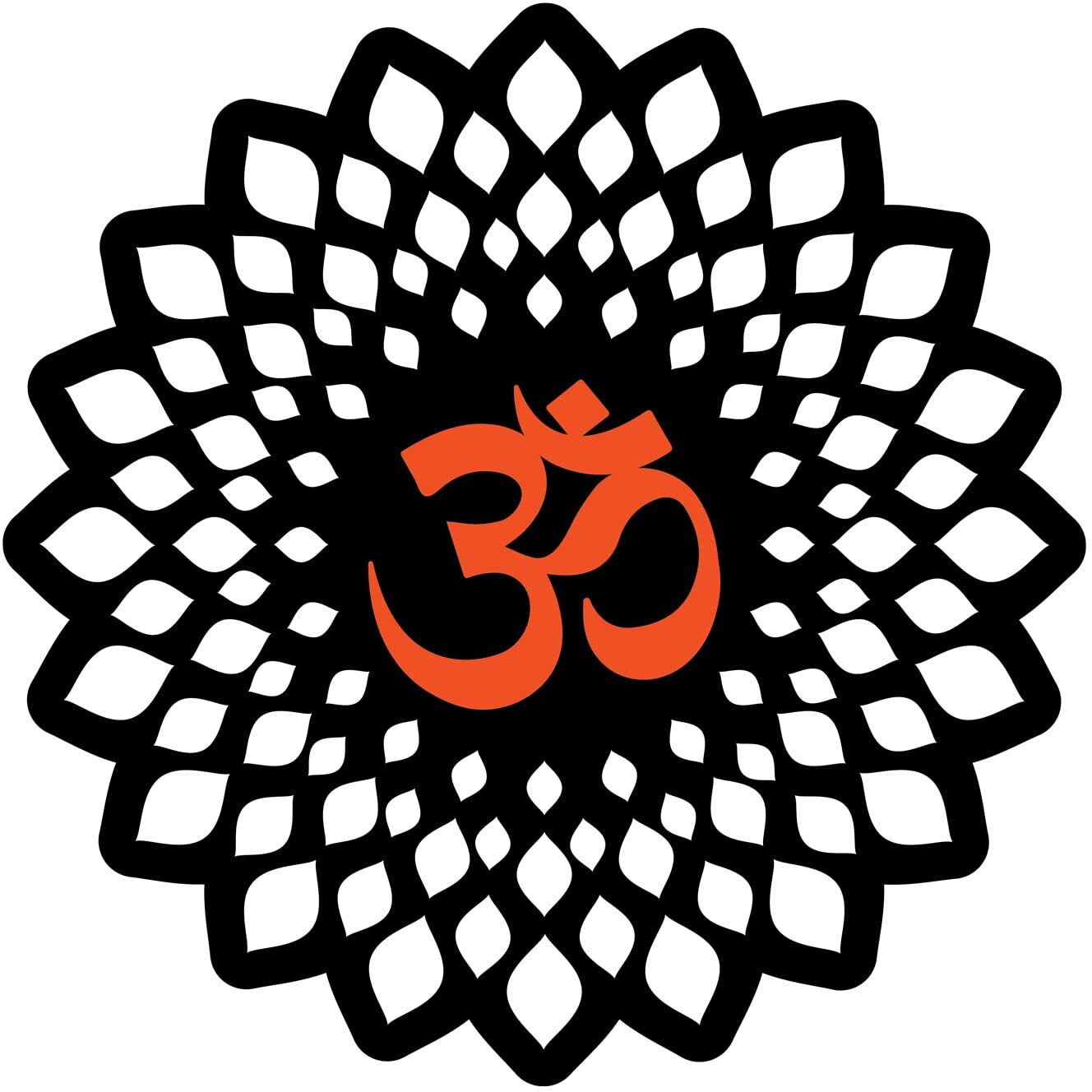 Freny Exim Om Wall Decor For Energy And Positivity Wall Art(Mdf, Black-Orange, 12 Inch)-003