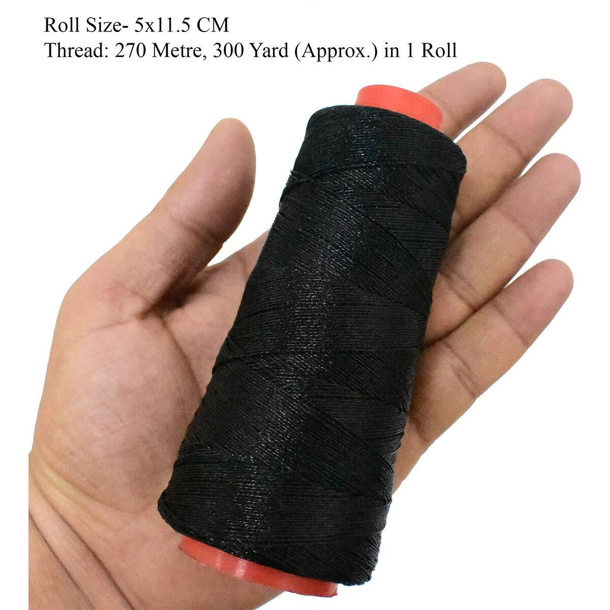 Embroiderymaterial 0.5 Mm Thick Metallic Zari Threads For Jewellery Making, Bracelet Making, Zari Thread For Aari Work, Embroidery Work, Dori/Rope, Safe To Use In Machine (274 Meters/Black Color)