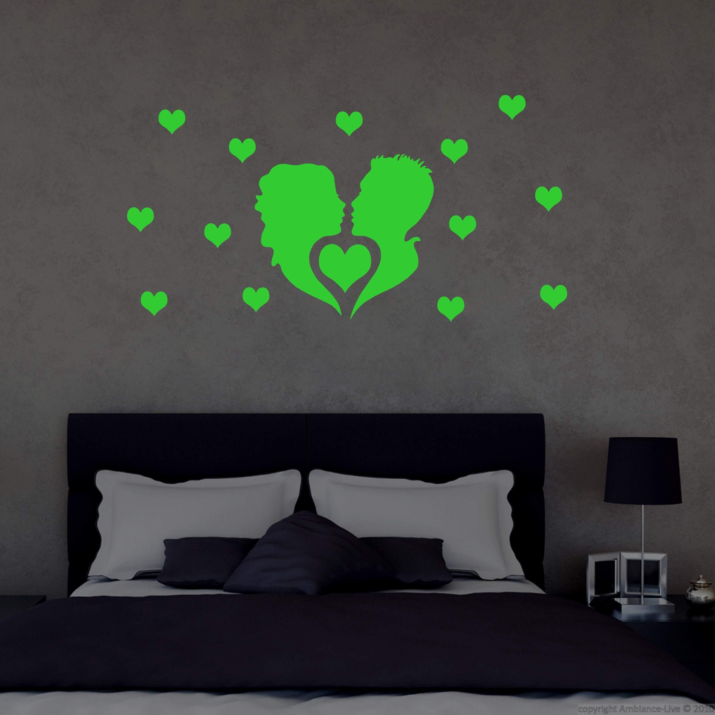 Dreamkraft Glow In The Dark Room Decor Radium Sticker Sticker Night Stickers For A Calming & Glowing Radium Wall Sticker For Home Decor (Green 62 X 32 Cm)
