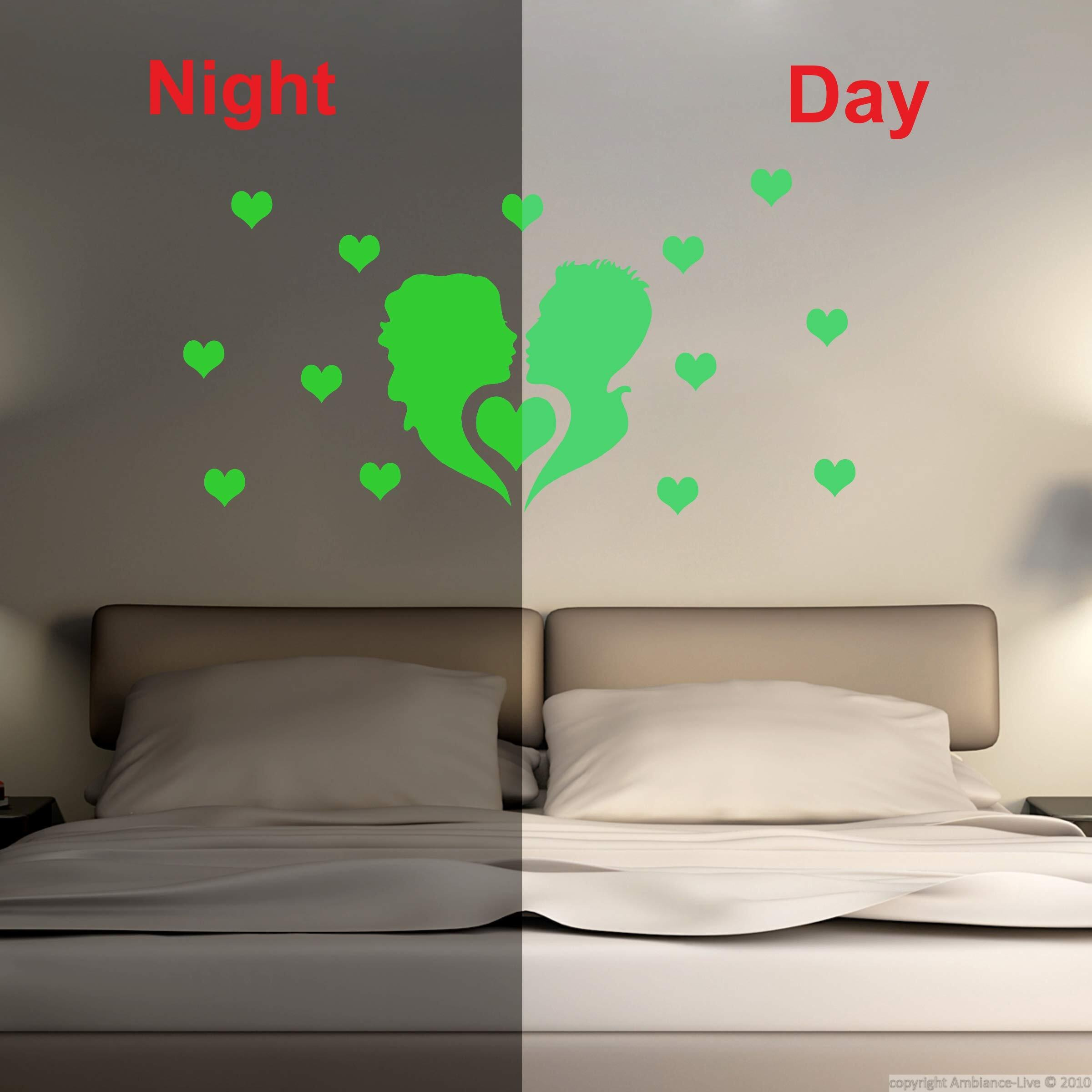 Dreamkraft Glow In The Dark Room Decor Radium Sticker Sticker Night Stickers For A Calming & Glowing Radium Wall Sticker For Home Decor (Green 62 X 32 Cm)