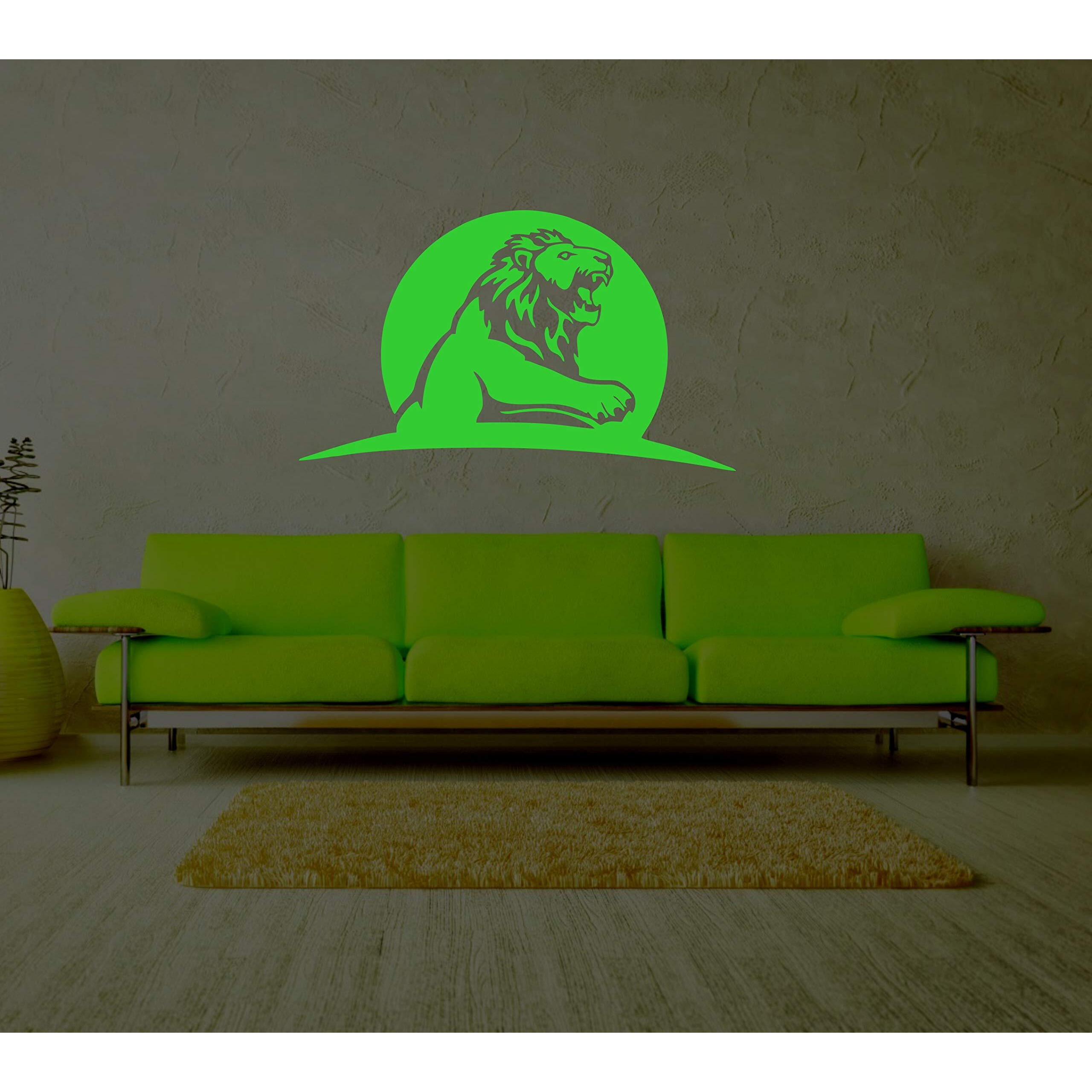 Dreamkraft Glow In The Dark Kids Room Decor Radium Sticker (Green, 30X19 Cm)