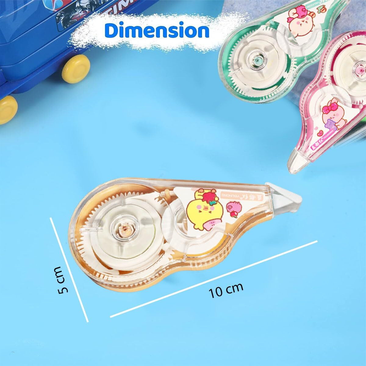 Funblast Correction Tape  Pack Of 3 Pcs Correction Tape 5Mx 5 Mm For Journal, Correction Pen, Whitener For Correction, Stationery Items For School & Office, Correction Pen Tape