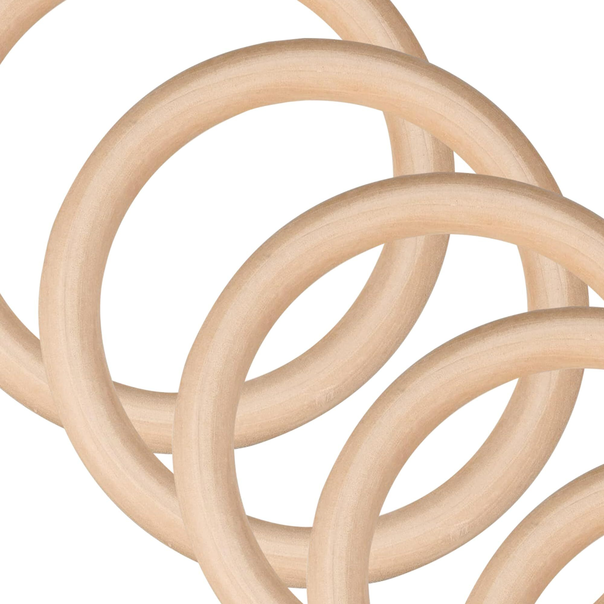 Resonant Craft 5 Pieces Wooden Rings For Macram & Craft 130Mm (5 Inch) Natural Wood Rings Without Paint Smooth Unfinished Wood Circles For Craft Diy Baby Teething Ring Pendant Jewelry Making