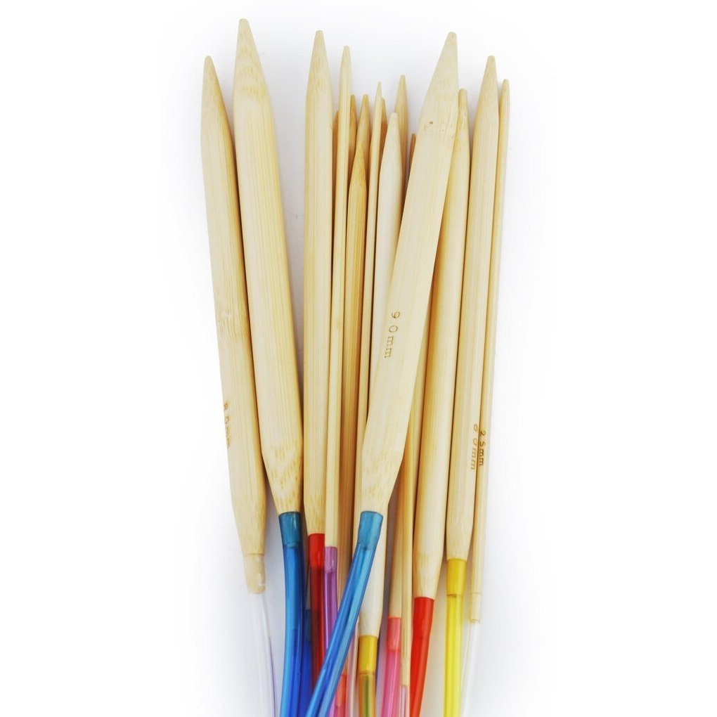 Hookcart Smooth 18 Sizes 2.0Mm-10.0Mm 80Cm Bamboo Circular Knitting Needles With Col, Tube Sweater Needles Knitting Tools Accessories (18 Pcs In 1 Set)
