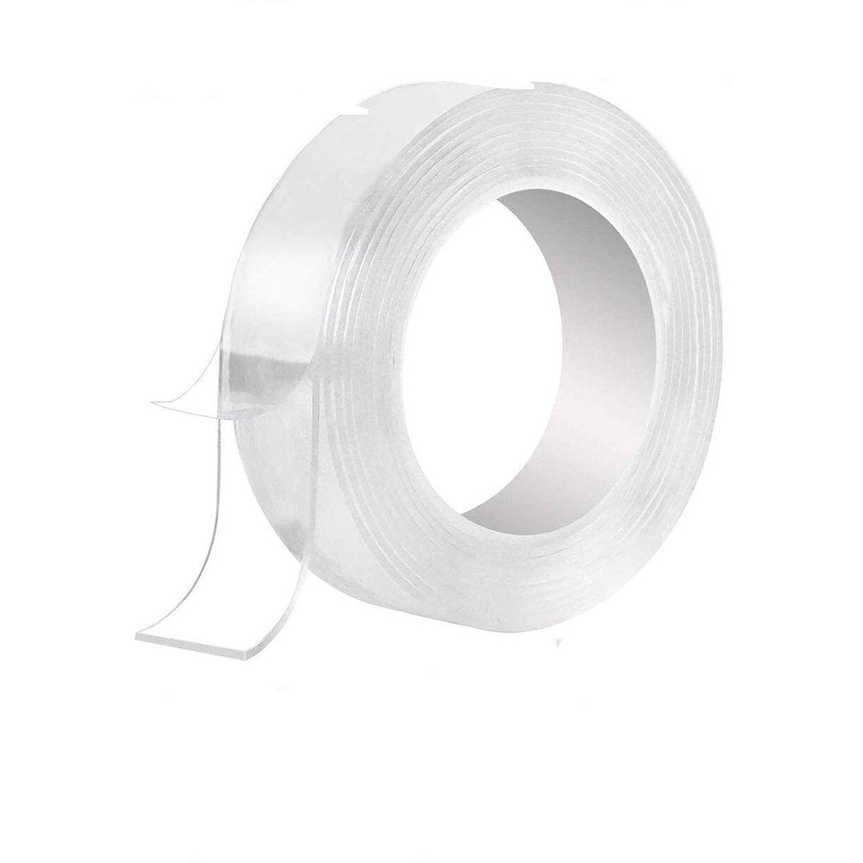 Ekeshvar Tape Roll Double Sided Adhesive Tape 3.3 Foot Traceless Washable Nano Tape Stick Grip Gel Reusable Nano Gel Pads For Fixing Car Windowshield Glass Carpet Mats