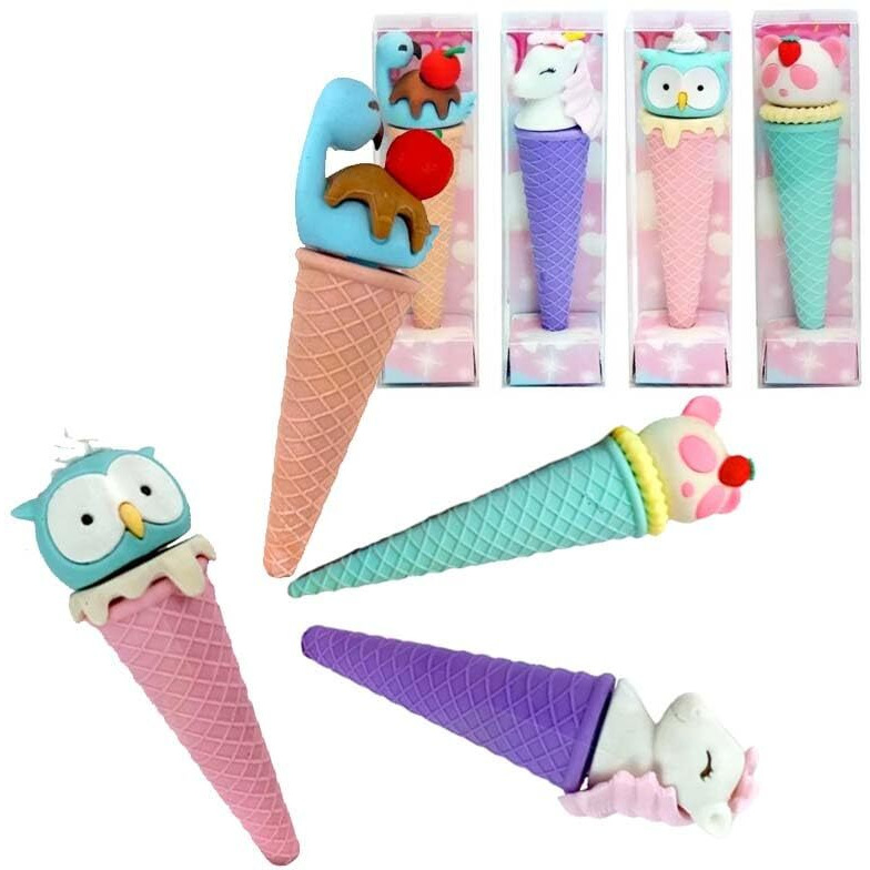 Neeyati Eraser For Kids  Ice-Cream Theme Erasers Set For Kids, Eraser For Kids Eraser Set For Return Gift, Stationary Set For Kids, Rubber Eraser For Kids, Stationary Set For Kids (2 Pcs)
