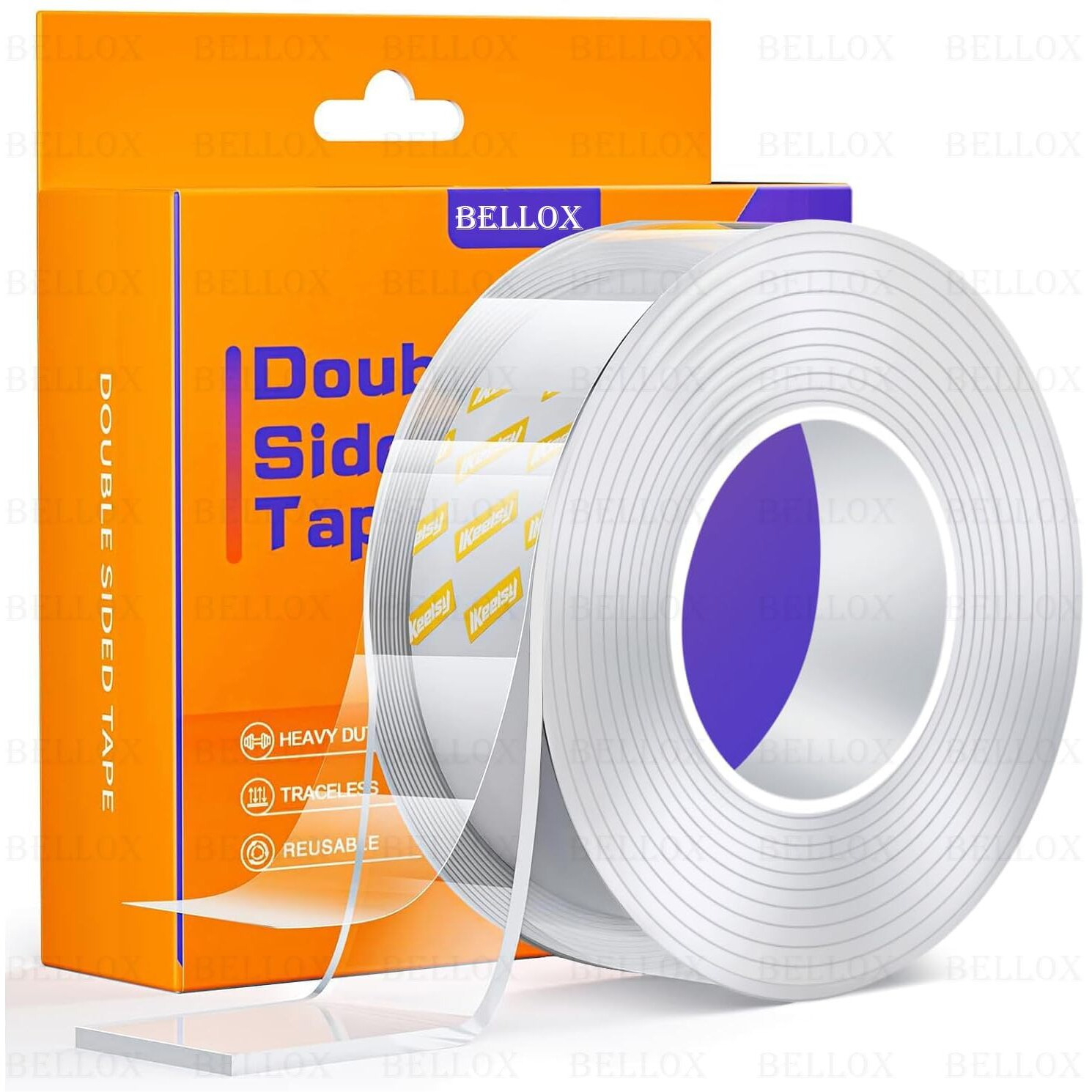 Vivue Double Sided Tape Double Sided Tape | Transparent Ivy Grip Tape | Multipurpose Strong Sticky Anti-Slip Gel Grip Mounting Tape, Washable, Reusable, No Residue, For Home Office(1Mm 3 Meter)