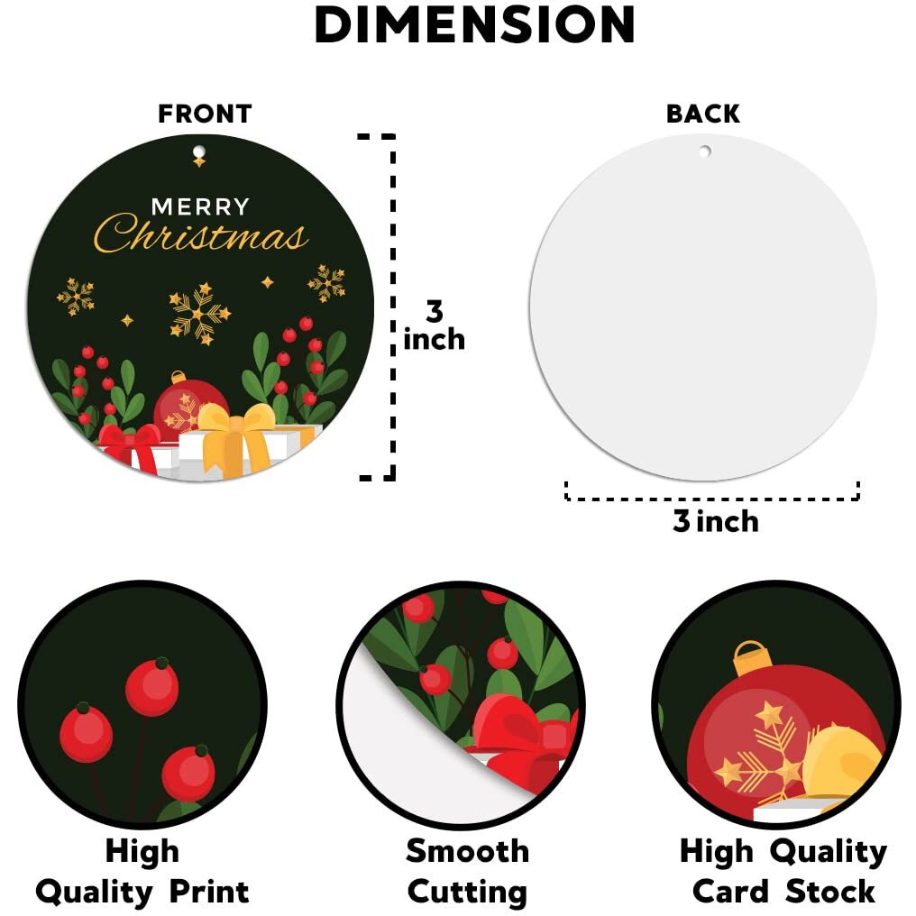 Festiko Christmas Gift Tags, Christmas Theme Gift Tags,Xmas Gift Tags Hanging Label For Diy Christmas Gift Wrap And Label Package Pack Of 18 Pcs (Multicolor)