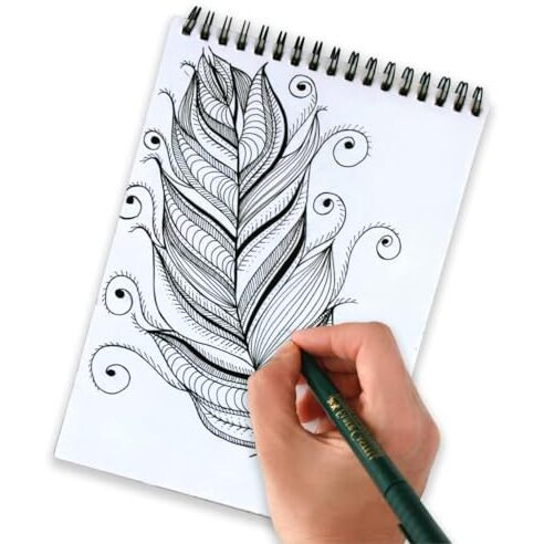 Ofixo 50 Sheet A5 Sketchbook Pack Of 2-5.8 X 8.3 Inch 140 Gsm| Top Spiral-Bound Sketchpad For Artists | Sketching And Drawing Acid Free Paper, For Doodling For Professional & Acadmic Use (1)