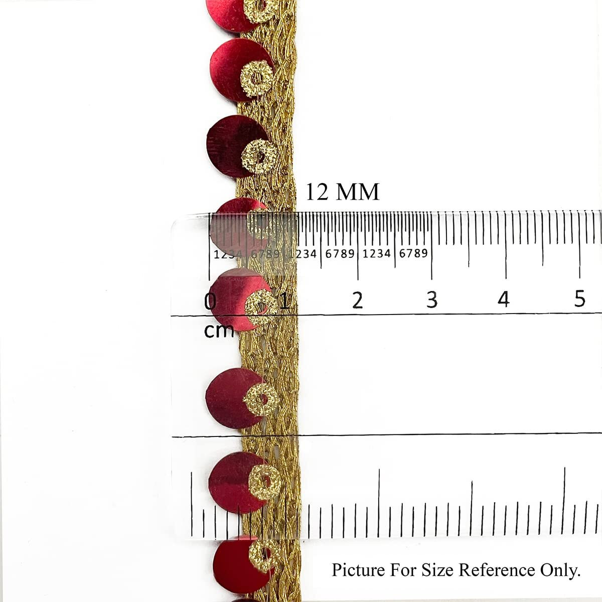 Embroiderymaterial Sequence Gota Lace For Saree Border Fabric Border Lace For Dresses, Sarees, Lehenga, Suits, Blouses, Dupatta, Chunri And Craft (40 Meters), Multicolor